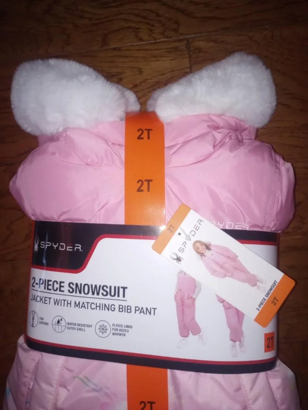 Spyder Girls Toddler Size 2T Pink 2 Piece Snowsuit Jacket Bib Pants NWT